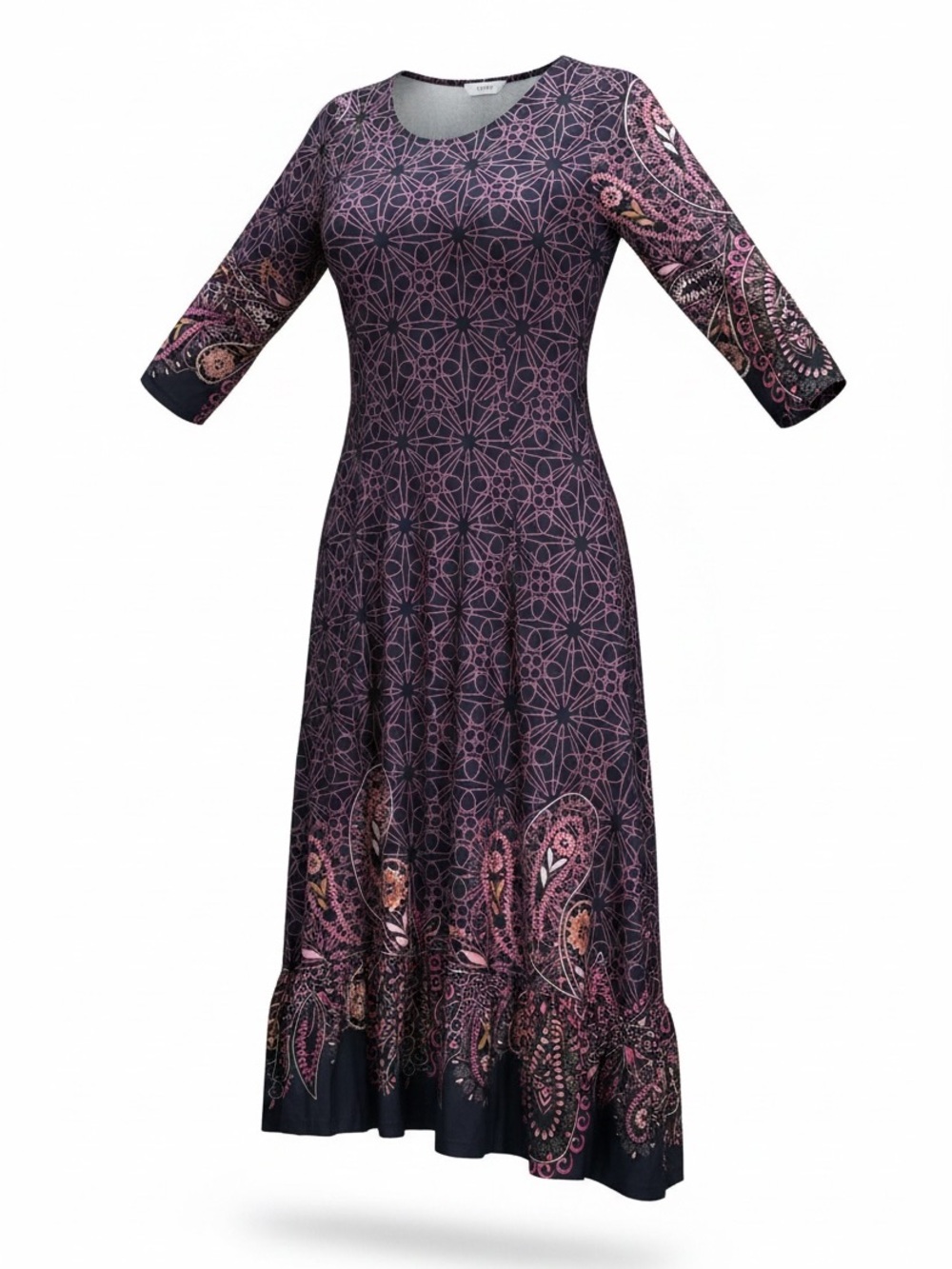 Reborn Western Style Dress Black, Purple & Pink Size Extra Large
